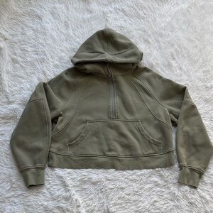 lululemon athletica Olive Green Scuba Hoodie